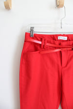 Calvin Klein Red Belted Trouser Pants | 2