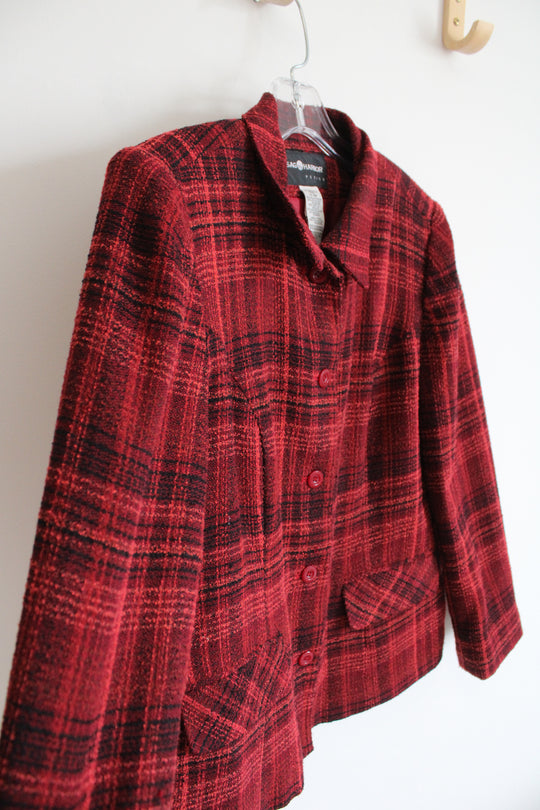 Sag Harbor Red Plaid Jacket | 6 Petite