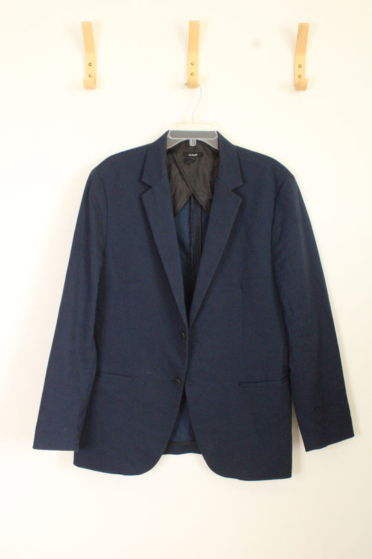 Alfani Navy Cotton Blend Blazer | XL