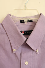 Chaps Purple Mini Plaid LS Button-down Shirt | L