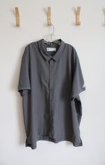Adidas Gray Button Down Shirt | 3XL