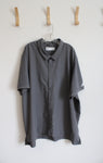 Adidas Gray Button Down Shirt | 3XL