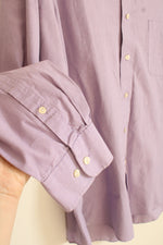 Chaps Purple Mini Plaid LS Button-down Shirt | L