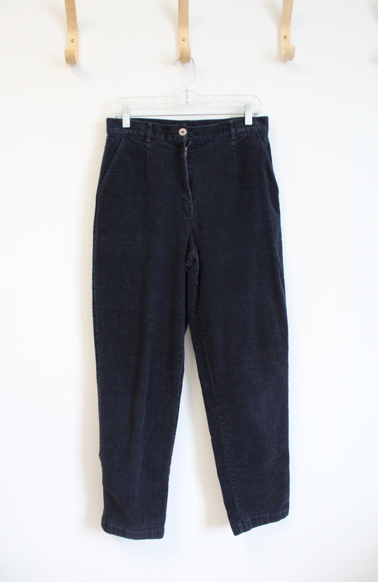 L.L. Bean Vintage Original Fit Navy Corduroy Pants | 10
