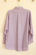Chaps Purple Mini Plaid LS Button-down Shirt | L