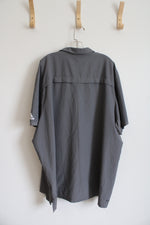 Adidas Gray Button Down Shirt | 3XL