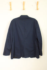 Alfani Navy Cotton Blend Blazer | XL