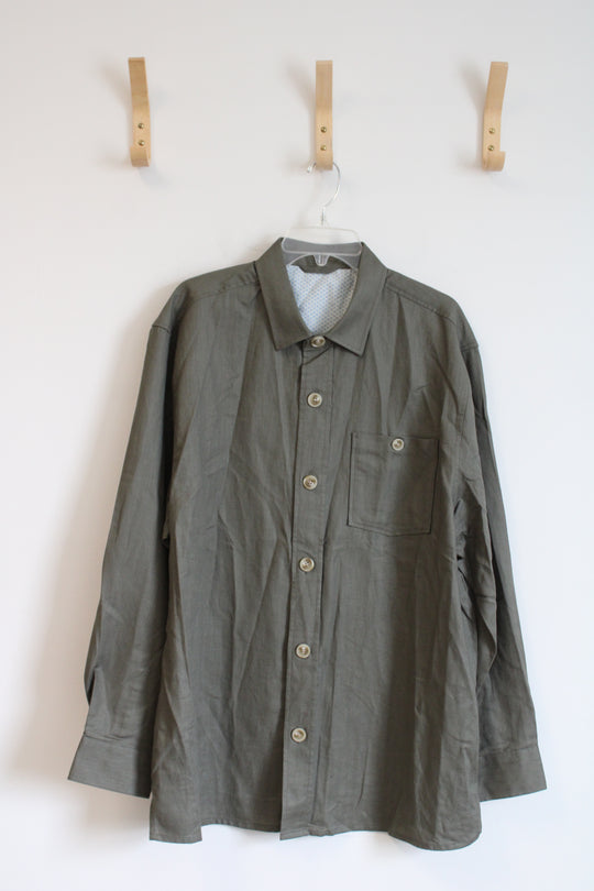 Nick Graham Green Button Down Long Sleeve Shirt | 2XL