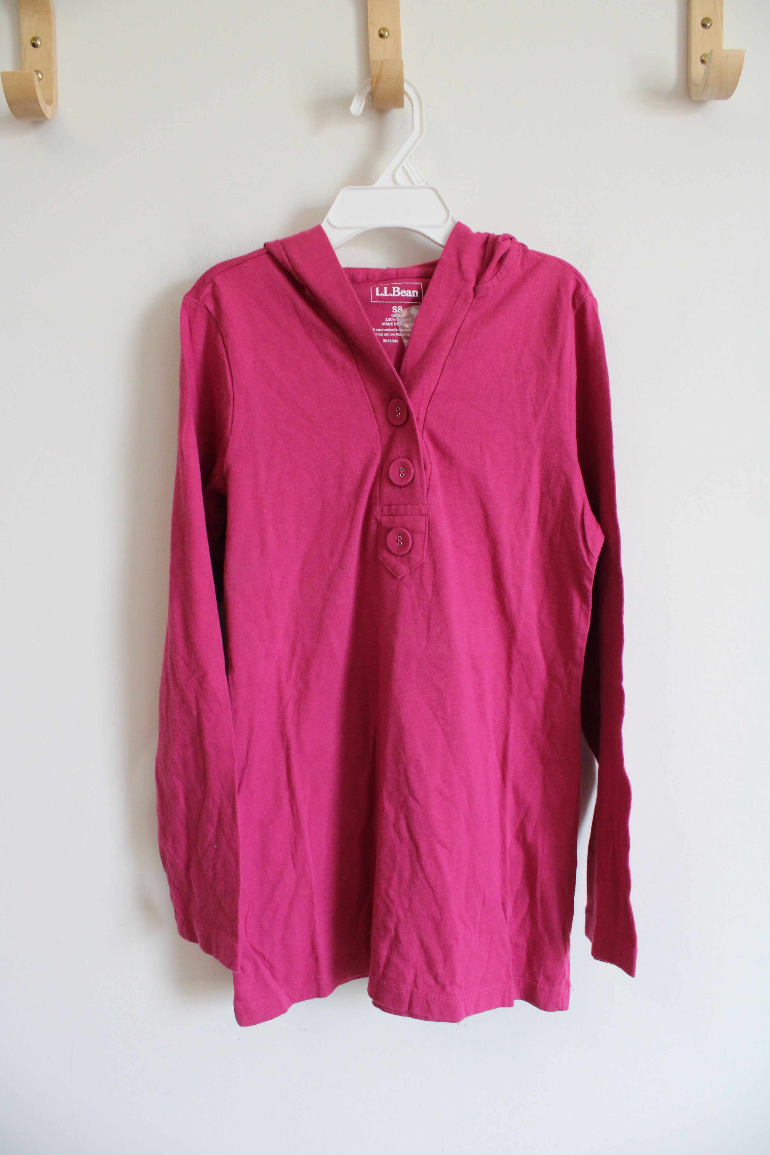 white christmas dresses L.L. Bean Pink Cotton Hooded Dress
