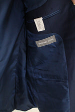 New Michael Kors Navy Wool Blend Blazer |42