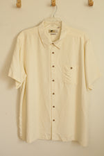 Joe Marlon Cream SS Button-down Collared Shirt | XXL