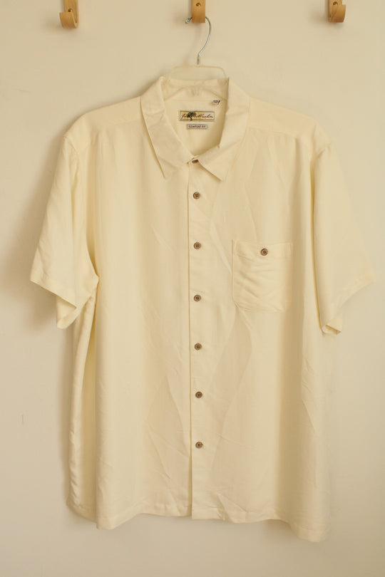 Joe Marlon Cream SS Button-down Collared Shirt | XXL