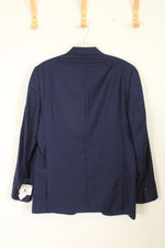 New Michael Kors Navy Wool Blend Blazer |42