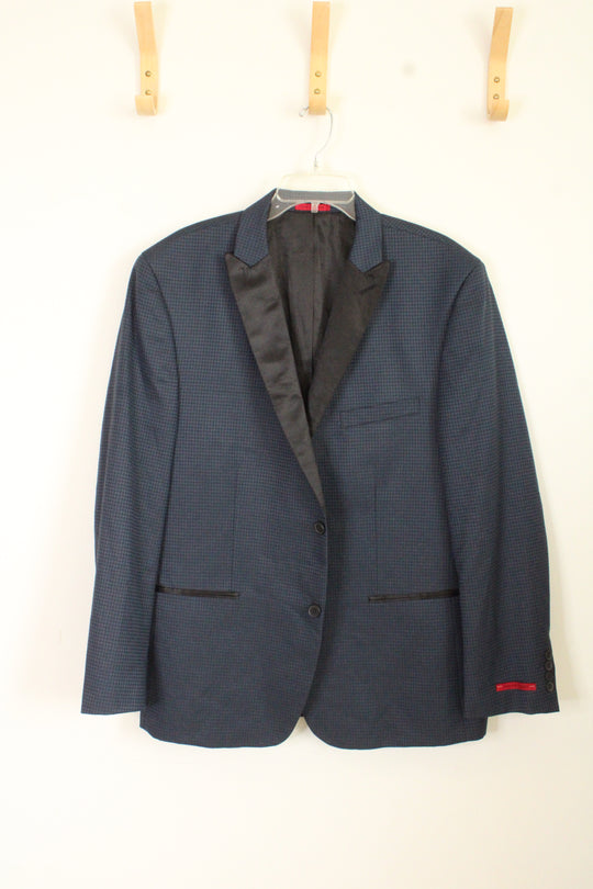 Alfani Slim Navy Houndstooth Blazer | 46