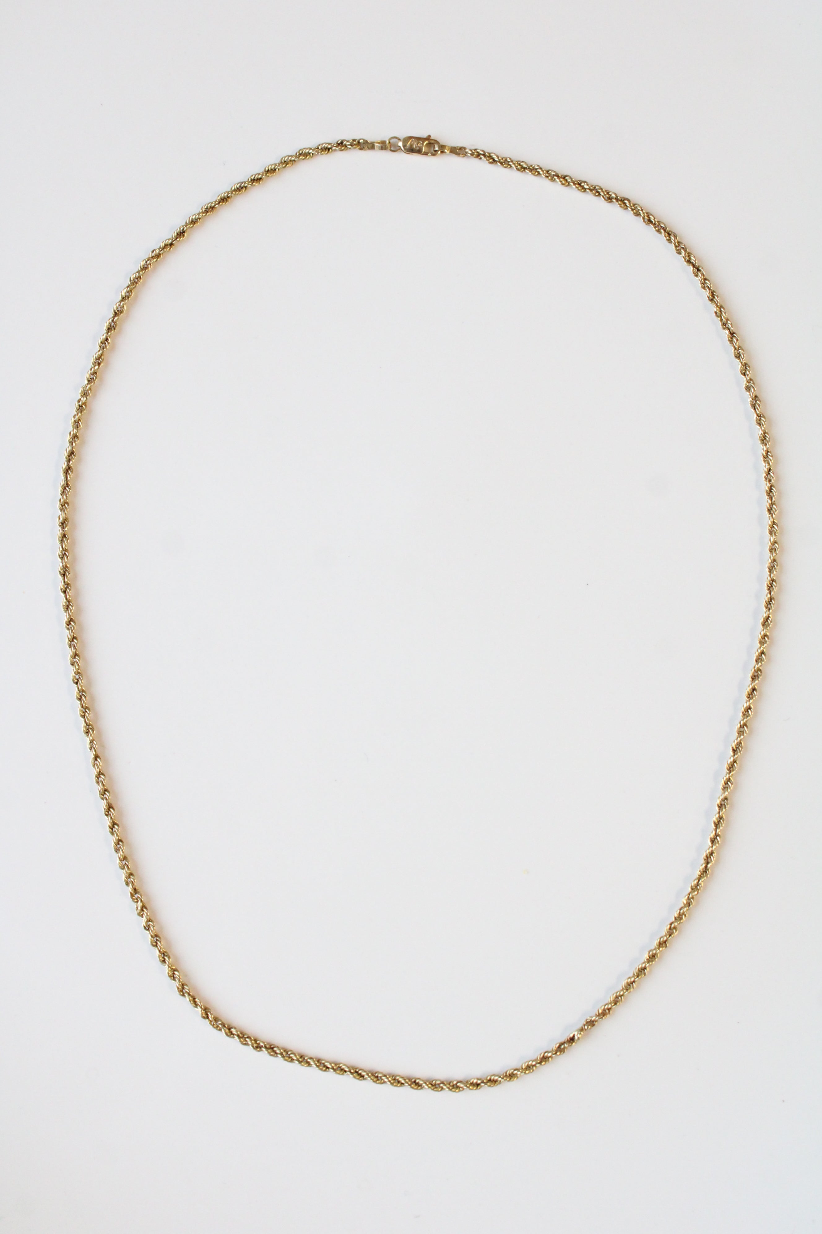 14K Yellow Gold Twist Chain Necklace