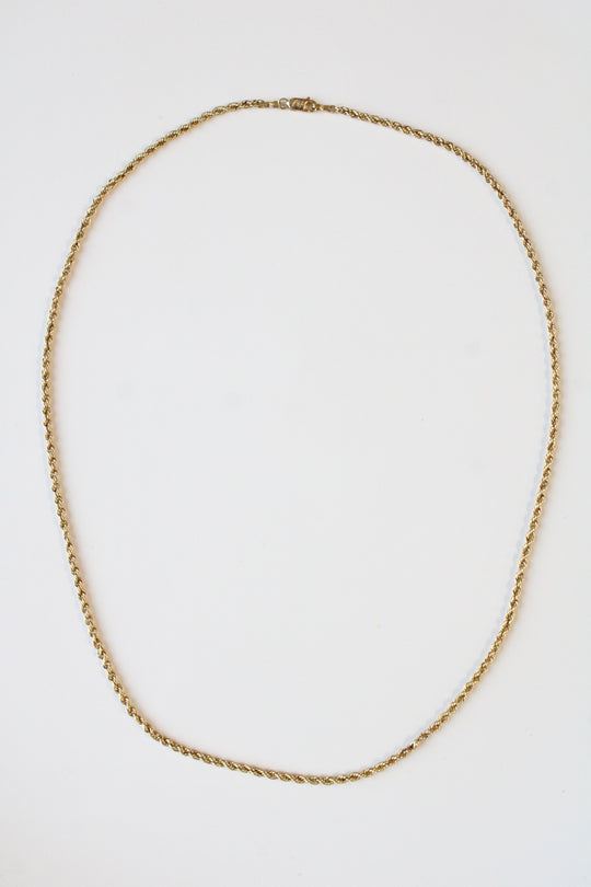14K Yellow Gold Twist Chain Necklace