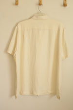 Joe Marlon Cream SS Button-down Collared Shirt | XXL
