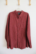 Hurley Classic Fit Brick Red Button Down Shirt | XXL