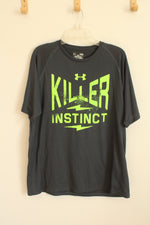 Under Armour Gray and Neon Green Killer Instinct T-shirt | L