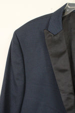 Alfani Slim Navy Houndstooth Blazer | 46