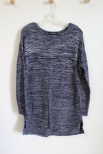 Ellen Tracy Blue Knit Tunic Sweater | L