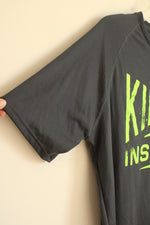 Under Armour Gray and Neon Green Killer Instinct T-shirt | L
