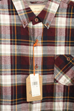 NEW Weatherproof Burgundy Yellow and Navy Plaid Button-down Shirt | XL