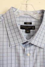 Pronto Uomo Blue Plaid Cotton LS Button-down Shirt | 20