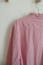 Southern Tide Red & White Plaid Button Down Shirt | XXL