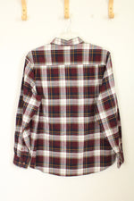 NEW Weatherproof Burgundy Yellow and Navy Plaid Button-down Shirt | XL