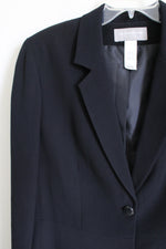 NEW Liz Claiborne Twilight Frost Navy Blue Blazer | 10