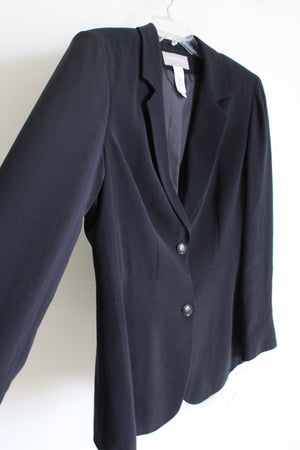 NEW Liz Claiborne Twilight Frost Navy Blue Blazer | 10