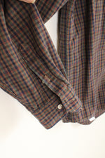 Orvis Blue Green and Tan Plaid Button-down Shirt | L