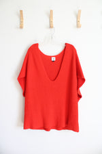 Cabi Ruby Orange Loose Slouchy Sweater | L