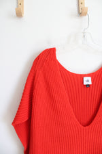 Cabi Ruby Orange Loose Slouchy Sweater | L