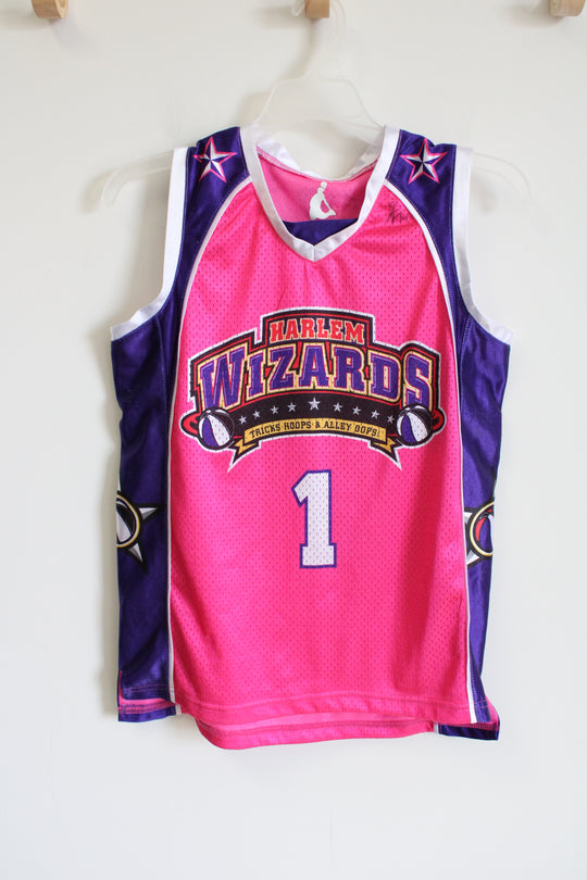 Harlem Wizards Autograph Pink Purple #1 Jersey | Youth S