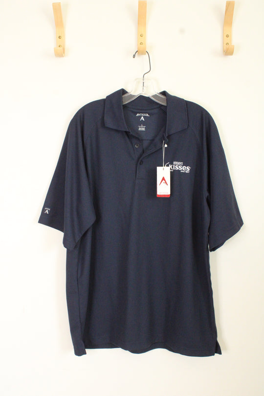 New Antiqua Hershey's Kisses Navy SS Polo | L