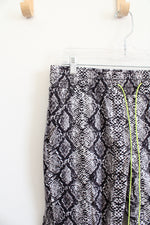 NEW Fashion Nova Men Swayne Black & White Snakeskin Jogger Pants | M