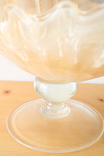 Vintage Large Murano Glass Nautical Shell Shaped Footed Centerpiece