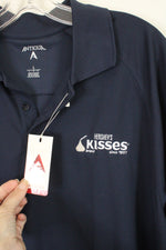 New Antiqua Hershey's Kisses Navy SS Polo | L