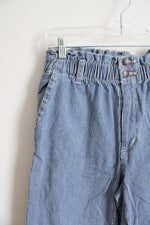 Universal Thread Blue & White Striped Elastic Waist Pants | 8