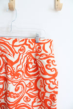 Merona Orange & Cream Swirl Patterned Mini Skirt | L