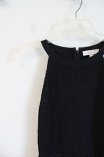 NEW LOFT Black Smocked Jumpsuit | 00