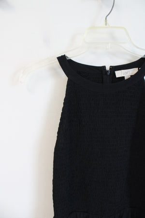 NEW LOFT Black Smocked Jumpsuit | 00