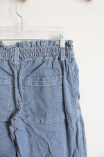 Universal Thread Blue & White Striped Elastic Waist Pants | 8
