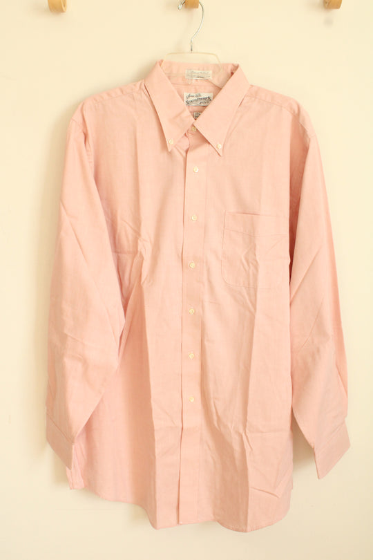 Sears Roebuck Peach LS Button-down Shirt | XL