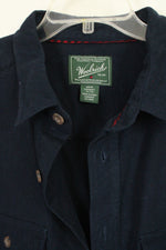 Woolrich Navy LS Button Down Flannel Cotton Shirt | XL