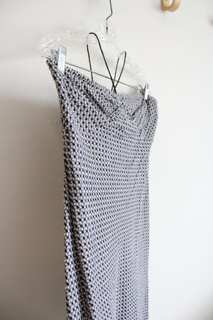 Ann Taylor LOFT Black & White Plaid Halter Neck Cotton Dress | 6 Petit Jubilee Thrift Ann Taylor LOFT Black & White Plaid Halter Neck Cotton Dress | 6 Petit Jubilee Thrift