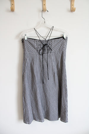 Ann Taylor LOFT Black & White Plaid Halter Neck Cotton Dress | 6 Petit Jubilee Thrift Ann Taylor LOFT Black & White Plaid Halter Neck Cotton Dress | 6 Petit Jubilee Thrift