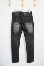 Waimea Skinny Fit Distressed Black Jeans | 32X32